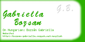 gabriella bozsan business card